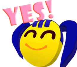 Smile Pigtails Girl sticker #5675237