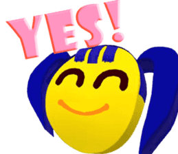 Smile Pigtails Girl sticker #5675237