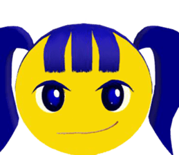Smile Pigtails Girl sticker #5675239
