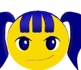 Smile Pigtails Girl sticker #5675239