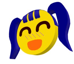 Smile Pigtails Girl sticker #5675242