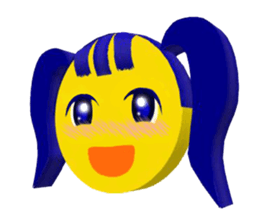 Smile Pigtails Girl sticker #5675251
