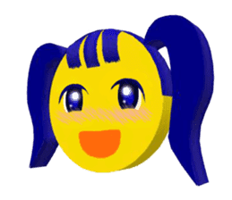 Smile Pigtails Girl sticker #5675251