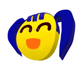 Smile Pigtails Girl sticker #5675252