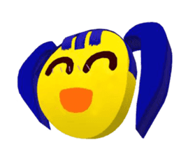 Smile Pigtails Girl sticker #5675252