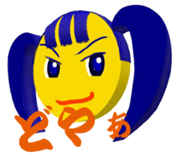 Smile Pigtails Girl sticker #5675253