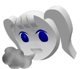 Smile Pigtails Girl sticker #5675254