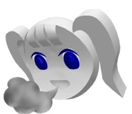 Smile Pigtails Girl sticker #5675254