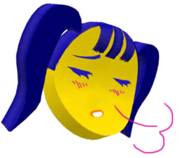 Smile Pigtails Girl sticker #5675257