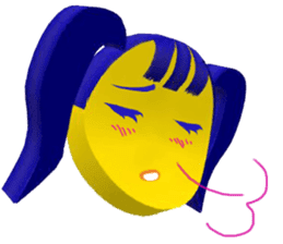 Smile Pigtails Girl sticker #5675257