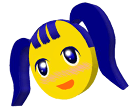 Smile Pigtails Girl sticker #5675259