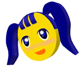 Smile Pigtails Girl sticker #5675259