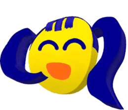Smile Pigtails Girl sticker #5675263