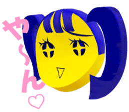 Smile Pigtails Girl sticker #5675269