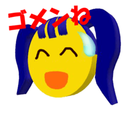 Smile Pigtails Girl sticker #5675274