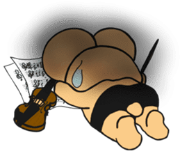 Bokkun&Diana the little musicians sticker #5675627