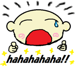 bald maru face sticker #5677040