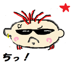 bald maru face sticker #5677071