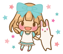 The girl who loves powderblue sticker #5678520