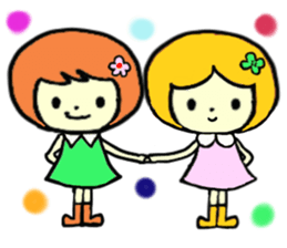 Pretty twin sisters sticker #5679708
