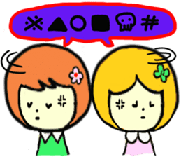 Pretty twin sisters sticker #5679712