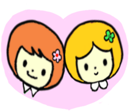 Pretty twin sisters sticker #5679713