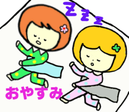 Pretty twin sisters sticker #5679721