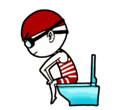 Mizuma-kun of swimmers not swim sticker #5680003