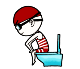 Mizuma-kun of swimmers not swim sticker #5680003