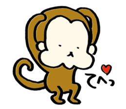 Saruhamu (Monkey with big cheeks) sticker #5680460