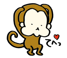 Saruhamu (Monkey with big cheeks) sticker #5680460