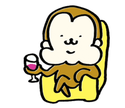 Saruhamu (Monkey with big cheeks) sticker #5680493