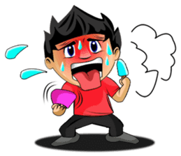 Funny and cute boy sticker #5681163