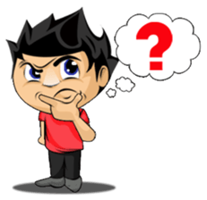 Funny and cute boy sticker #5681193