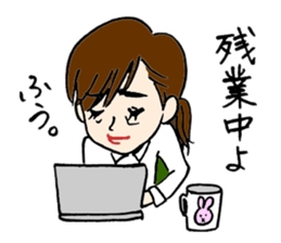 Yumi who is the Queen-bee of the company sticker #5681380