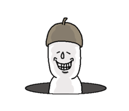 He is like an acorn. sticker #5683398