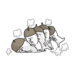 He is like an acorn. sticker #5683399