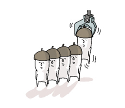 He is like an acorn. sticker #5683407