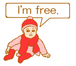 A baby sends a message! (English Ver.) sticker #5684750
