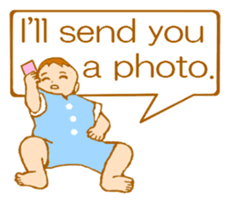 A baby sends a message! (English Ver.) sticker #5684753