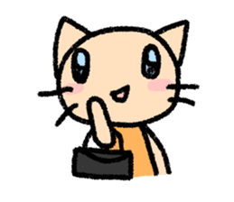 The cat which may be cute and speak. sticker #5687578