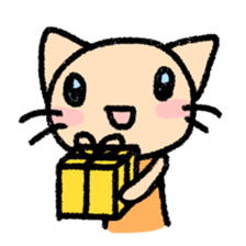 The cat which may be cute and speak. sticker #5687587