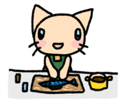 The cat which may be cute and speak. sticker #5687588