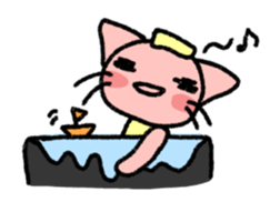 The cat which may be cute and speak. sticker #5687589