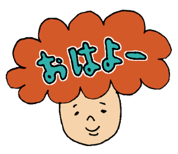 Hair talking sticker #5690516