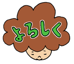 Hair talking sticker #5690519