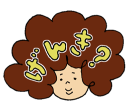 Hair talking sticker #5690520
