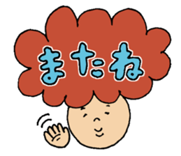 Hair talking sticker #5690521