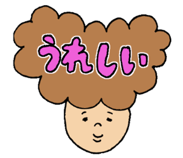 Hair talking sticker #5690523