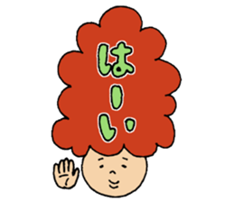 Hair talking sticker #5690528